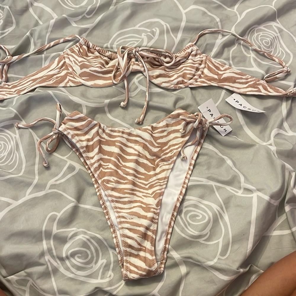 NWT zebra pacsun bikini swimsuit